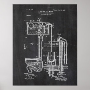Poster de brevet de la Citerne Toilette