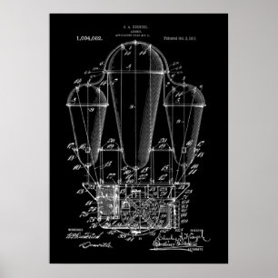 Poster de brevet de navire Steampunk