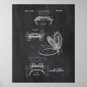 Poster de brevet de siège de toilette