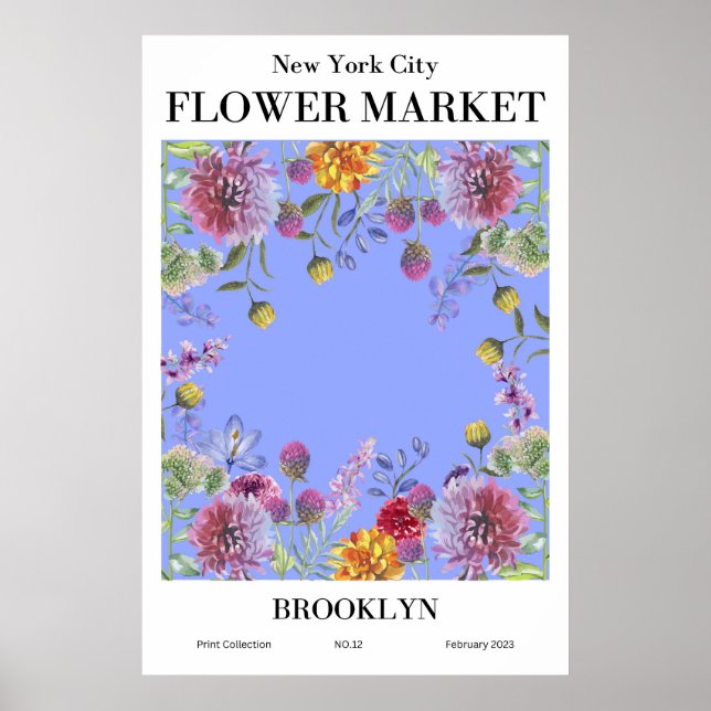 Poster de Brooklyn New York City Flower Market (Devant)
