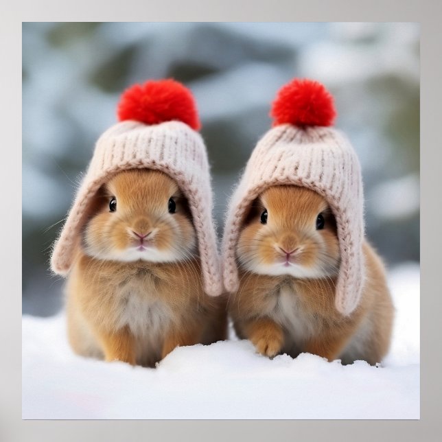 Poster de Bunnies Neige (Devant)