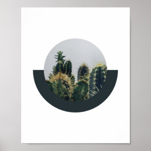 Poster de cactus Abstrait 2   8x10