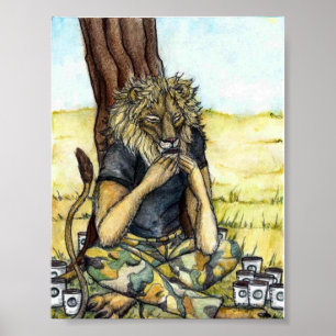 Poster de café Lion