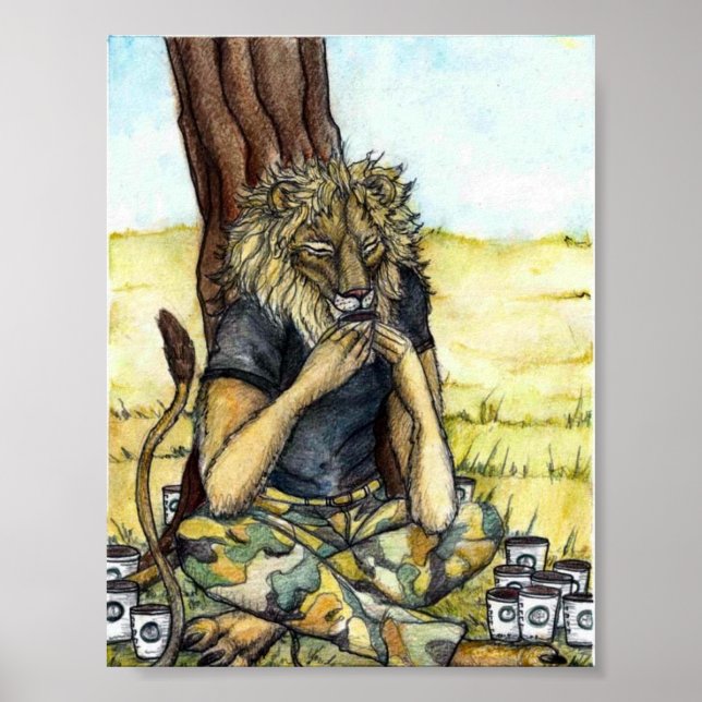 Poster de café Lion (Devant)