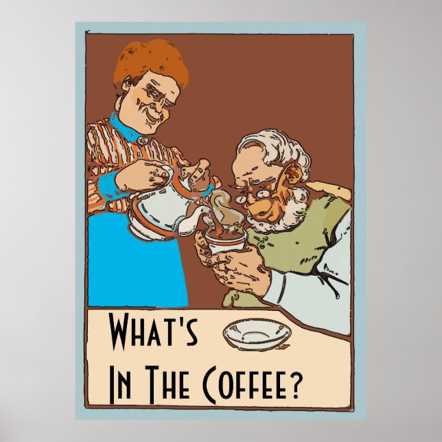 Poster de café vintage, modifier le texte (Devant)