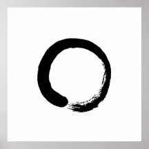 Poster de calligraphie Ensō Zen Cercle