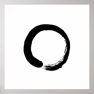 Poster de calligraphie Ensō Zen Cercle