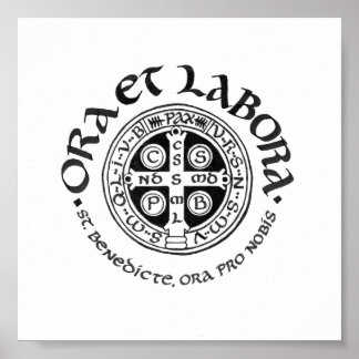 Poster de calligraphie St. Benedict