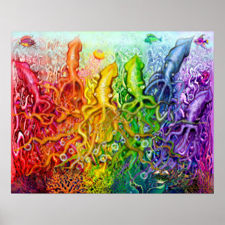 Poster de calmar arc-en-ciel