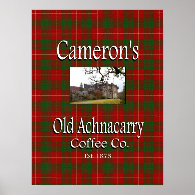 Poster de Cameron's Old Achnacarry Coffee Co. (Devant)