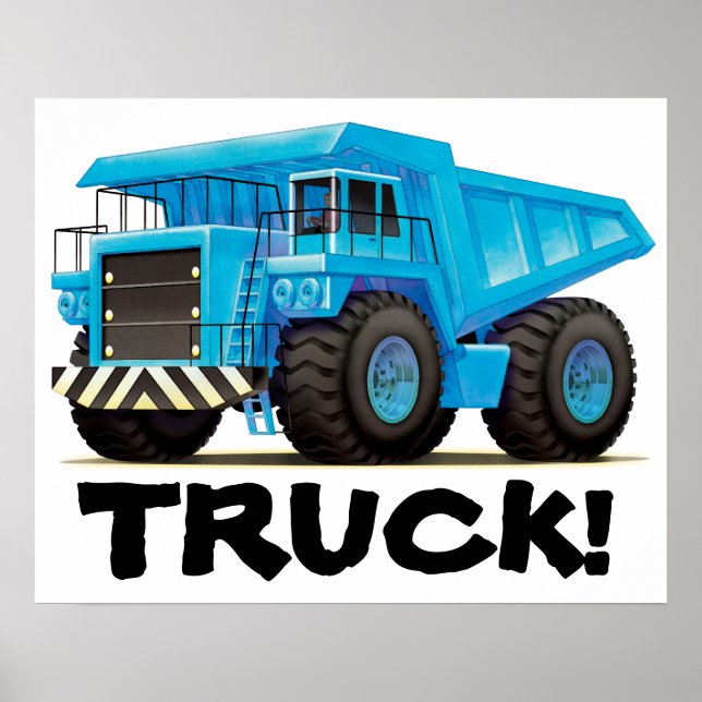 Poster de camion de construction personnalisée pou (Devant)