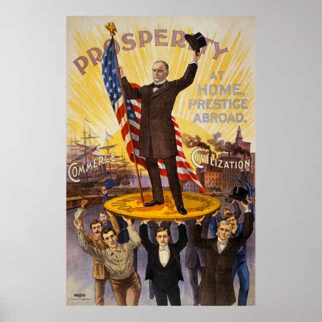 Poster de campagne William McKinley Gold Standard (Devant)