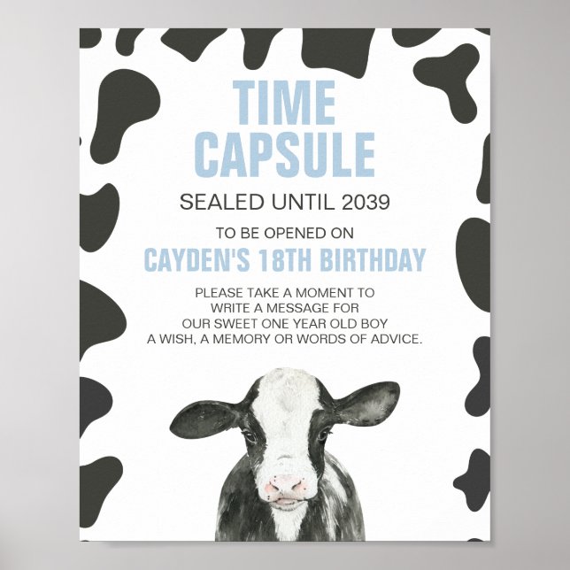 Poster de capsule temporelle pour le 1er anniversa (Devant)