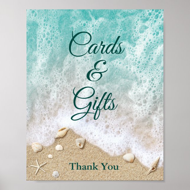 Poster de cartes et cadeaux Beach Waves (Devant)