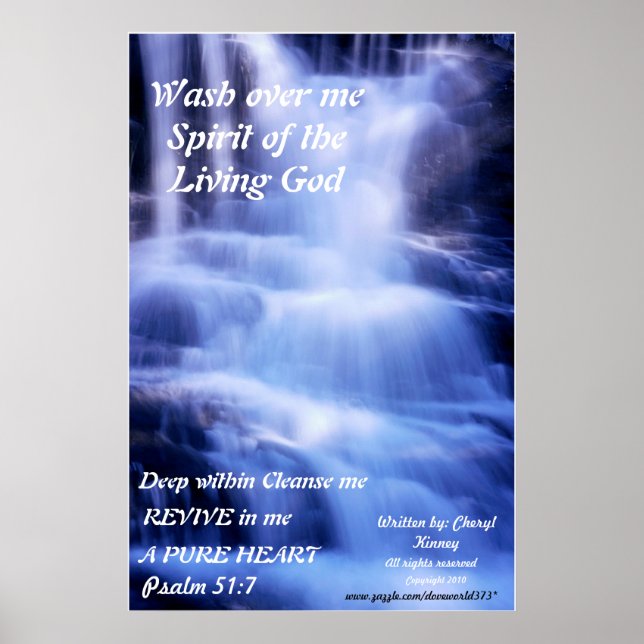 Poster de cascade Lavez-moi au-dessus de moi... (Devant)