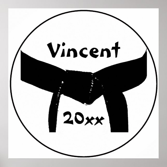 Poster de ceinture noire des Arts martiaux personn (Devant)