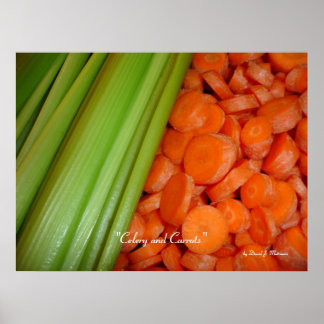 Poster de céleri et carottes