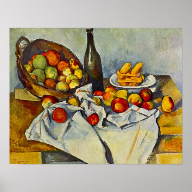Poster de Cezanne Le panier des pommes (Devant)