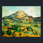 Poster de Cezanne Mont Sainte-Victoire<br><div class="desc">Affiche de Cezanne Mont Sainte-Victoire. Peinture à l'huile sur toile de 1895. Paul Cezanne a peint le Mont Saint-Victoire à Aix-en-Provence à plusieurs reprises tout au long de sa carrière. Cette restitution s’est achevée vers la fin de la vie de l’artiste et témoigne de l’amour profond de Cezanne pour le...</div>