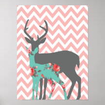 Poster de chambre pour enfants de Woodland Deer -