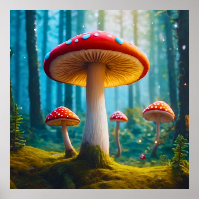 Poster de champignons mellow (Devant)