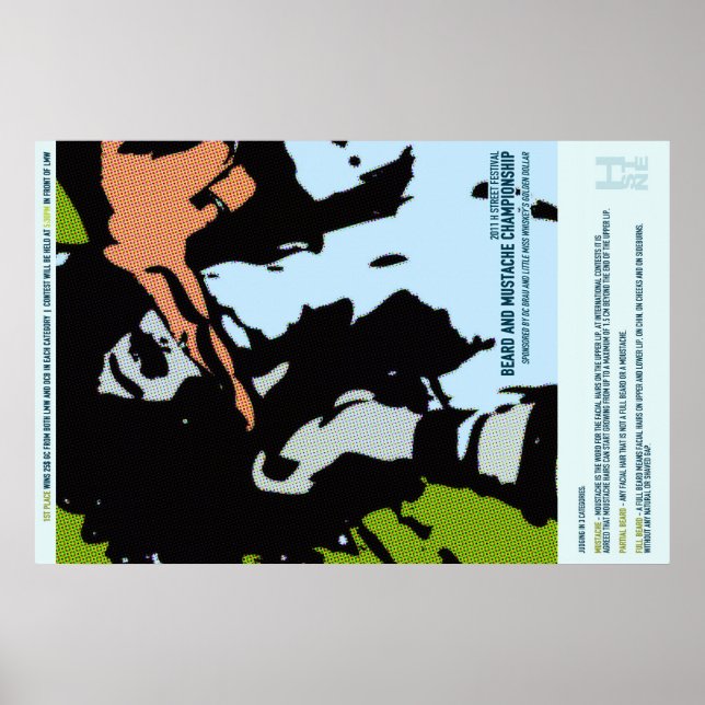 POSTER DE CHAMPIONNAT DE MUSTACHE ET DE BÊCHE 2011 (Devant)