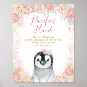 Poster de chasse à la serpentine de flocon d'hiver