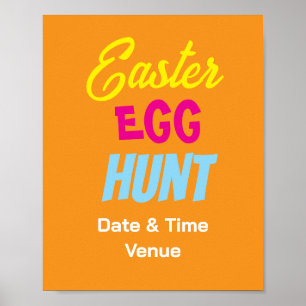 Poster de chasse aux oeufs de Pâques, Poster perso