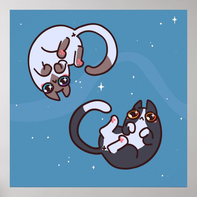 Poster de chat Cute Pop Art (Devant)