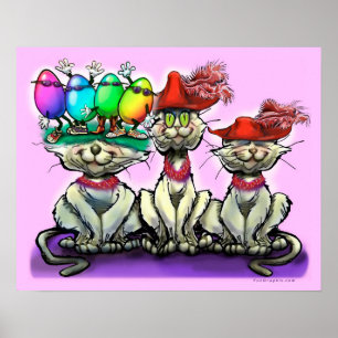Poster de chat de Pâques