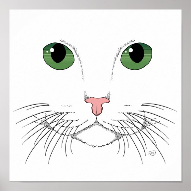 Poster de chat Green Eyed (Devant)