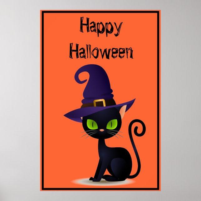 Poster de chat Halloween (Devant)