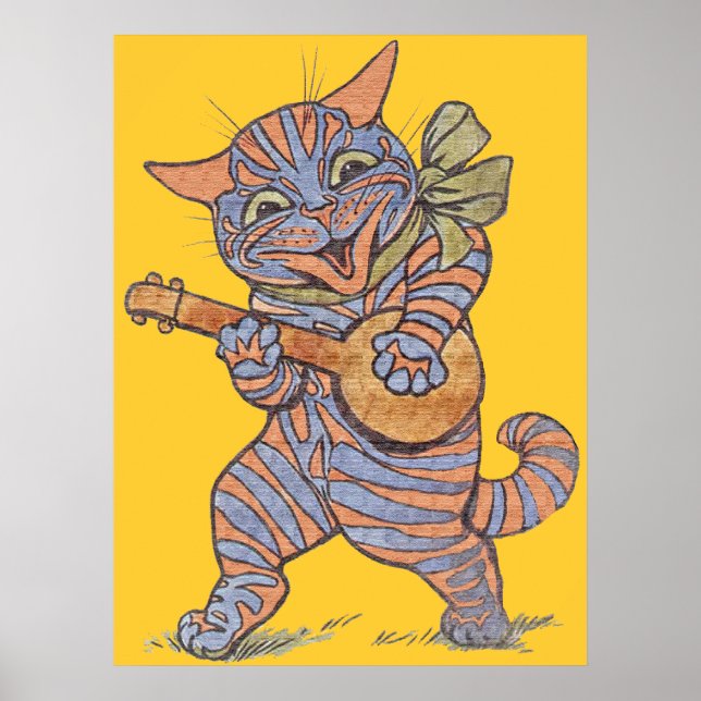 Poster de chat musical vintage (Devant)