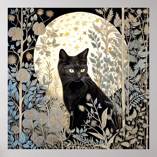 Poster de chat noir (Devant)