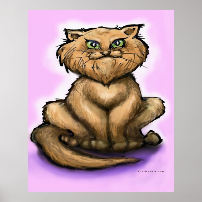 Poster de chat perse (Devant)