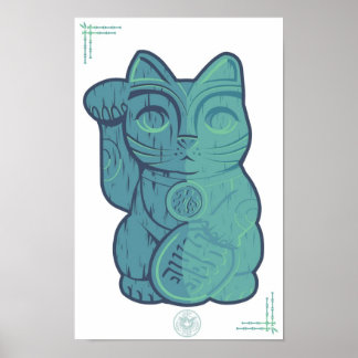 Poster de chat Tiki Lucky