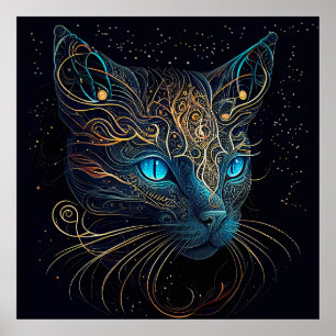 Poster de chat Whimsical