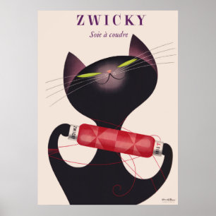 Poster de chat Zwicky par Donald Brun