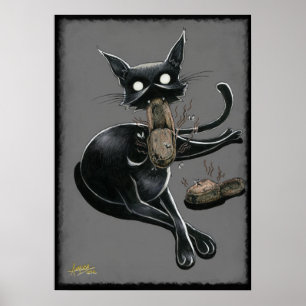 Poster de Chaussons Boo Kitty Eats