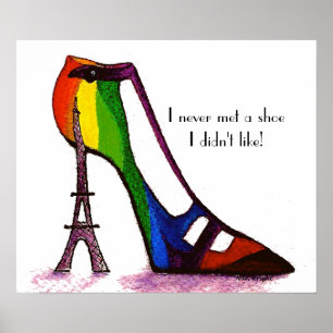 Poster de chaussures Tour Eiffel