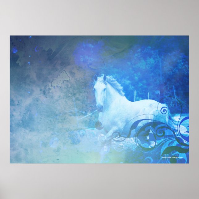 Poster de Cheval d'Imaginaire Bleu (Devant)