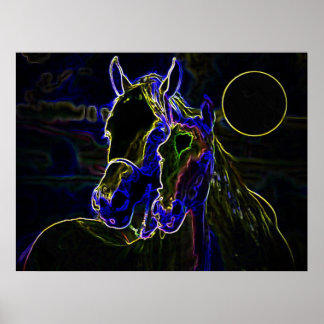 Poster de Chevaux Blacklight Imprimer - Posters de