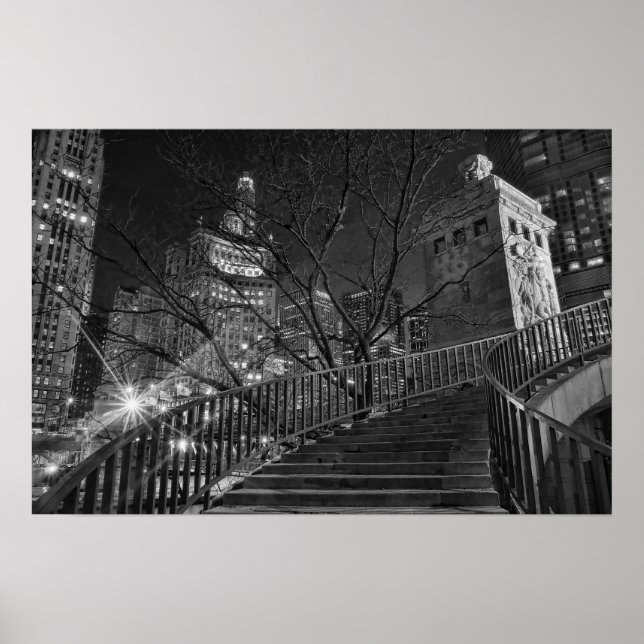 Poster de Chicago Michigan Ave (Devant)