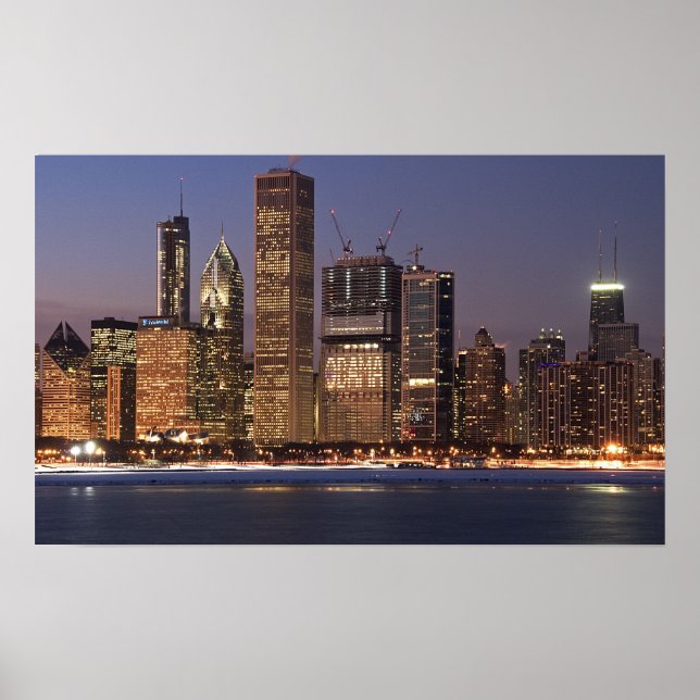 Poster de Chicago Obama Skyline (Devant)
