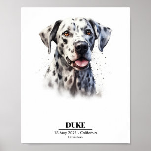 Poster de chien dalmate personnalisable