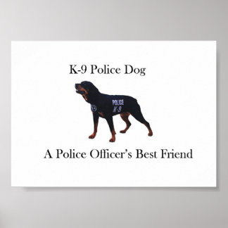 Poster de chien de police K-9