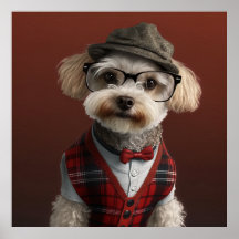 Poster de Chien Hipster de Maltipoa