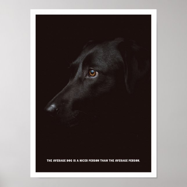 Poster de chien noir (Devant)