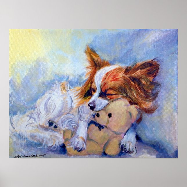 Poster de chien Papillon IMPRIMER (Devant)