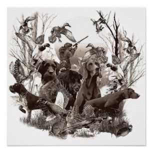 Poster de chiens de chasse (SPG) (PRG)